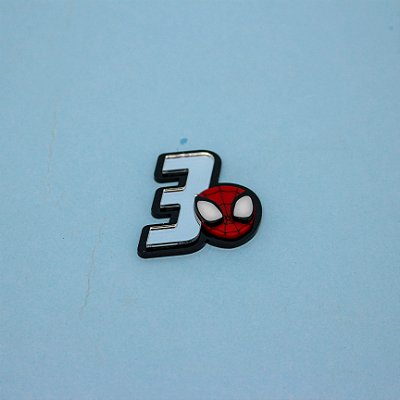 Aplique Idade com Personagem - Homem Aranha - 5cm - 1 unidade