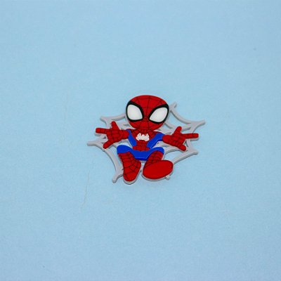 Aplique Personagem na Teia - Homem Aranha - 8cm - 1 unidade