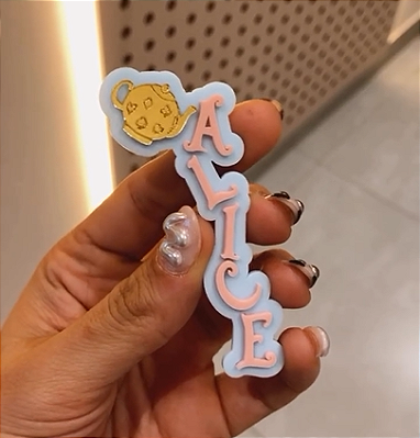 Aplique Nome batata pequena - Alice no País das Maravilhas - 8cm - 1 unidade