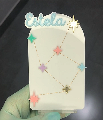 Cenário Arco Íris e Estrelas - Arco Íris - 12cm - 1 unidade