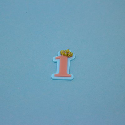Aplique idade com Coroa - Princesas - 5cm - 1 unidade