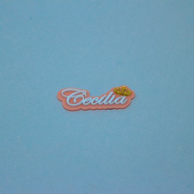 Aplique nome com Coroa - Princesas - 6cm - 1 unidade