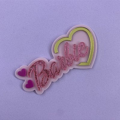 Aplique Barbie Coração - Barbie - 9cm - 1 unidade