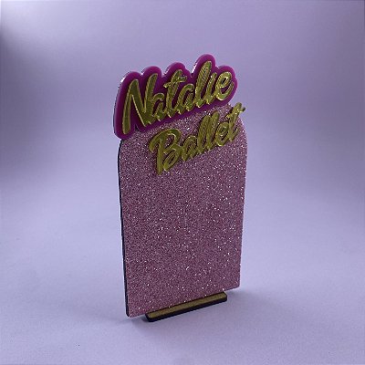 Cenário Nome Glitter - Barbie - 12cm - 1 unidade