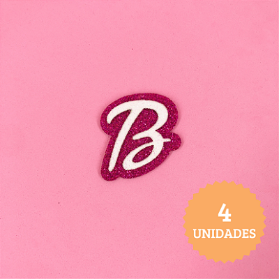 Aplique B - Barbie - 5cm - 4 unidades