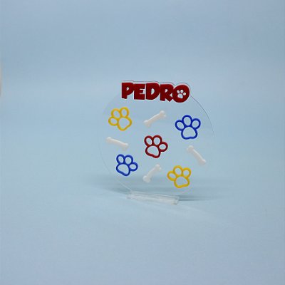 Cenário Nome com patas e ossos - Patrulha Canina - 11cm - 1 unidade