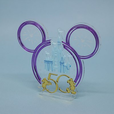 Cenário Castelo com Personagem - Mickey 50 anos - 12cm - 1 unidade