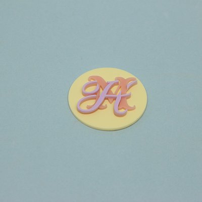 TAG com Inicial - Jardim - 5cm - 1 unidade