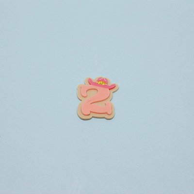 Aplique Idade com Chapéu - Fazendinha - 5cm - 1 unidade