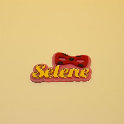 Aplique nome com máscara - Ladybug - 6cm - 1 unidade