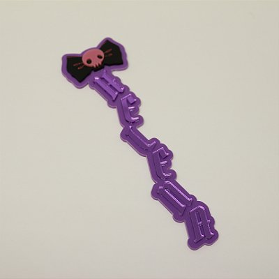 Aplique batata grande nome e laço - Kuromi - 14cm - 1 unidade