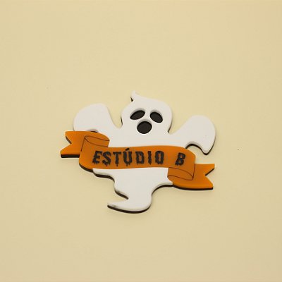 Aplique Fantasma com nome - Halloween - 8cm- 1 unidade