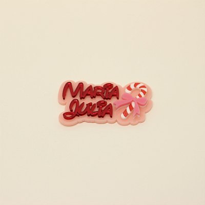 Aplique Nome com doce - Minnie - 6cm - 1 unidade