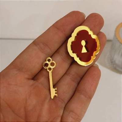 Kit Fechadura e Chave - Alice no País das Maravilhas - 3cm - 1 unidade