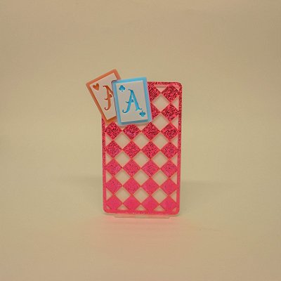 Cenário Cartas Glitter - Alice no País das Maravilhas - 12cm - 1 unidade