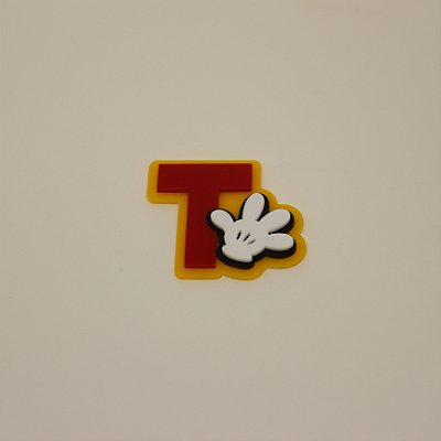 Aplique Inicial com Luva - Mickey - 6cm - 1 unidade