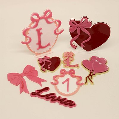 Aplique Brasão com Idade - Laços - 8cm - 1 unidade