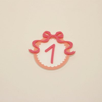 Aplique Brasão com Idade - Laços - 8cm - 1 unidade