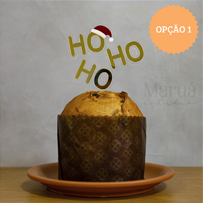 Topo de Bolo Hohoho - Natal - 1 unidade