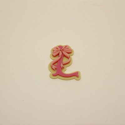 Aplique Inicial com Laço - Laços - 6cm - 1 unidade