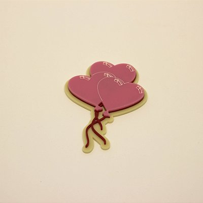 Aplique Balão de Coração - Laços - 10cm - 1 unidade