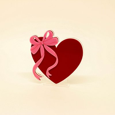 Cenário Coração - Laços - 10cm - 1 unidade