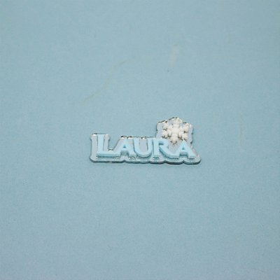 Aplique Nome com Floco de Neve - Frozen - 6cm - 1 unidade