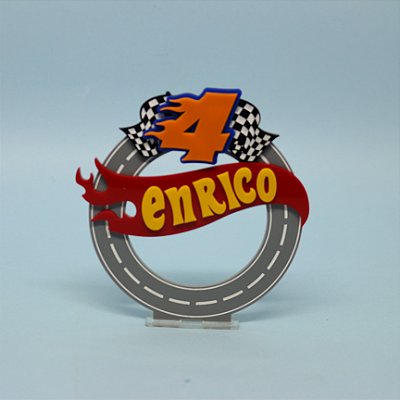 Cenário Pista com Nome e Idade - Hot Wheels - 12cm - 1 unidade