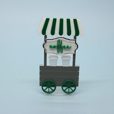 Cenário Carrinho de Café - Parque - 12cm - 1 unidade