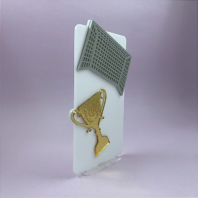Cenário Gol e Troféu - Futebol - 12cm - 1 unidade