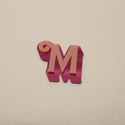 Aplique Inicial Dupla Pink - Barbie - 5cm - 1 unidade