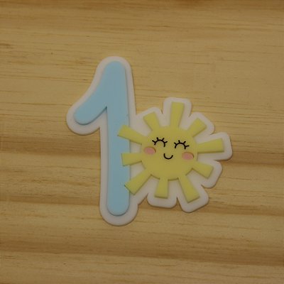 Aplique idade com sol - 365 Sorrisos - 7cm - 1 unidade