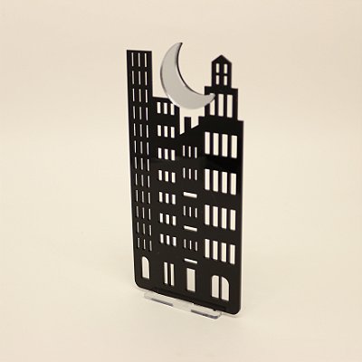 Cenário Prédio com Lua - Heróis - 14cm - 1 unidade