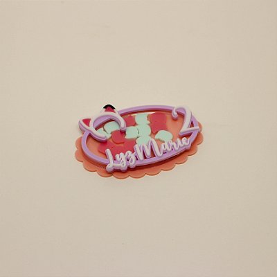 Aplique Shaker Nome e Idade - Casa Mágica da Gabby - 10cm - 1 unidade