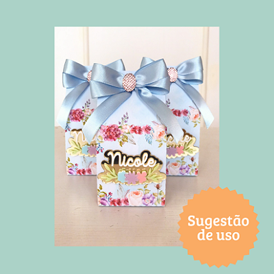 Aplique Nome com Flores - Jardim - 6,5cm - 1 unidade