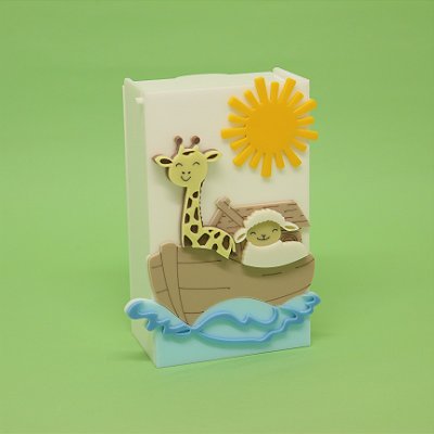 Caixa Kitkat com tampa Animais - Arca de Noé - 12cm - 1 unidade