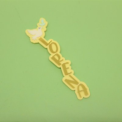 Aplique Batata com Pomba - Arca de Noé - 14cm - 1 unidade