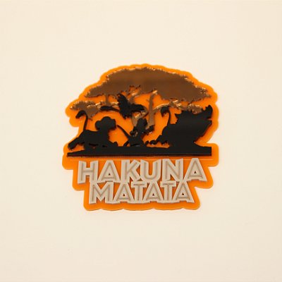 Aplique Hakuna Matata - Rei Leão - 8cm - 1 unidade