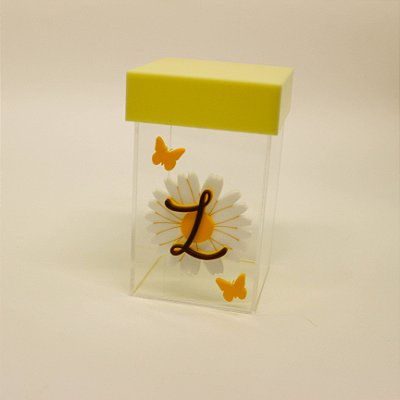 Caixa Suspiro com Inicial - Margarida - 12cm - 1 unidade