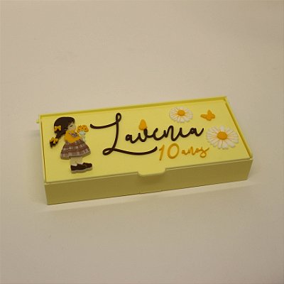 Caixa Barra Menininha - Margarida - 19cm - 1 unidade