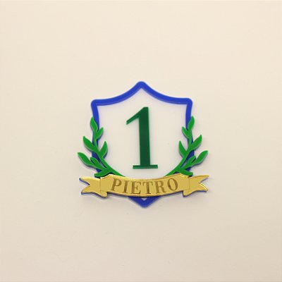 Brasão Idade com Nome - Urso Ralph Lauren - 6,5cm - 1 unidade