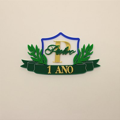 Aplique Kitkat com Nome, inicial e idade - Ursos Ralph Lauren - 12cm - 1 unidade