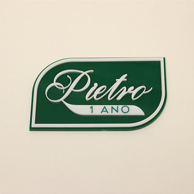 Aplique Kitkat Nome e idade - Urso Ralph Lauren - 10cm - 1 unidade