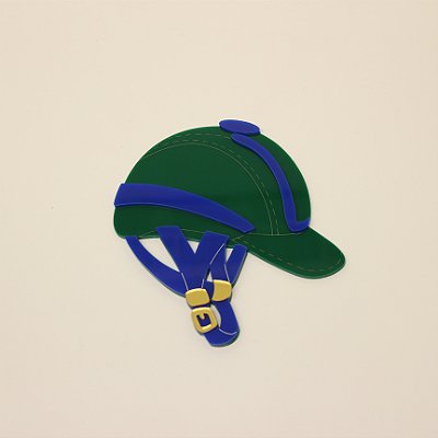 Aplique Capacete - Urso Ralph Lauren - 12cm - 1 unidade