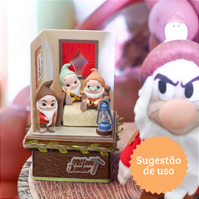 Cenário Quarto dos Anões - Branca de Neve - 14cm - 1 unidade