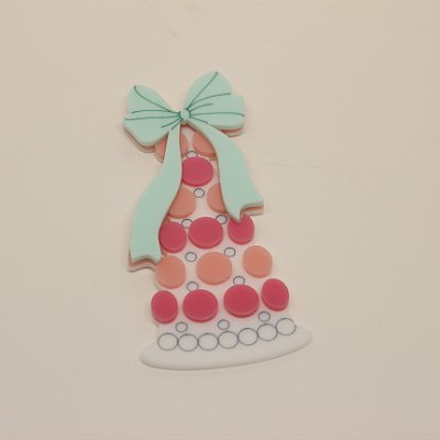 Aplique Torre de Macaron - Confeitaria - 10cm - 1 unidade