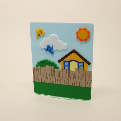 Cenário Casa e Pássaros - Turma da Mônica - 15cm - 1 unidade