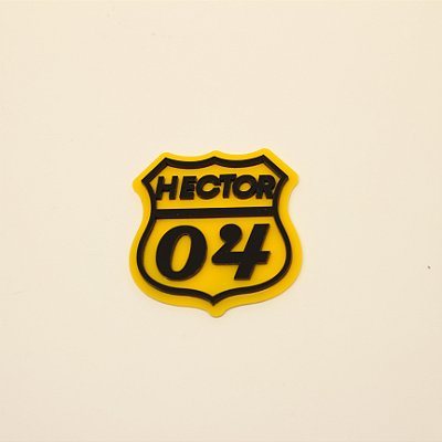 Aplique Placa Nome e Idade - Carros - 6cm - 1 unidade