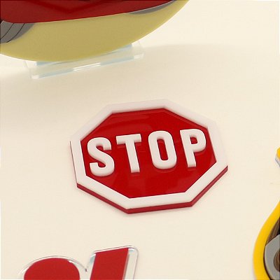 Aplique Placa STOP - Carros - 6cm - 1 unidade