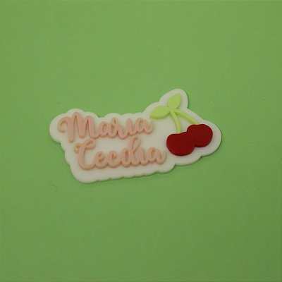 Aplique Nome com Cereja - Cerejinha - 6cm - 1 unidade